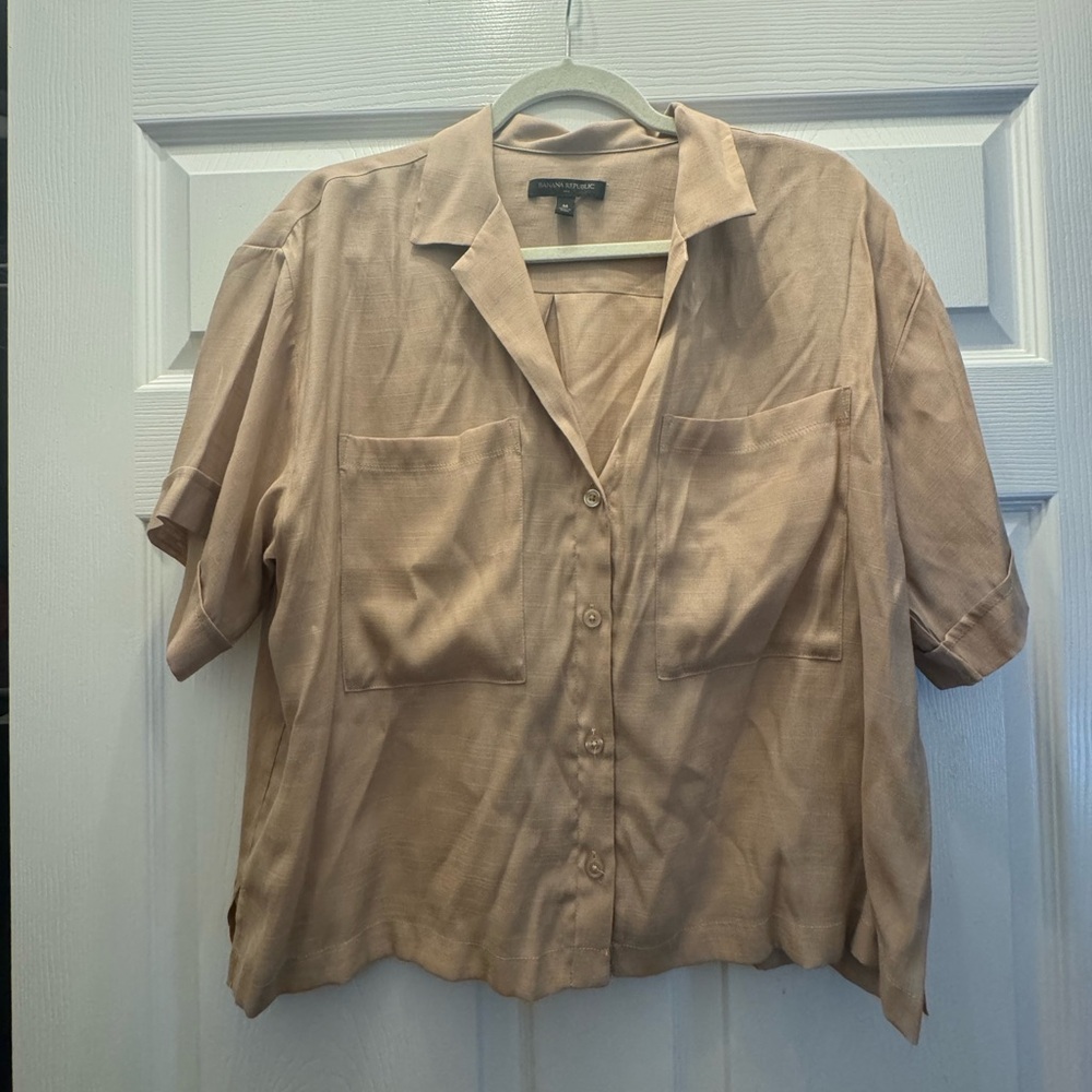 Cropped Button Down Shirt